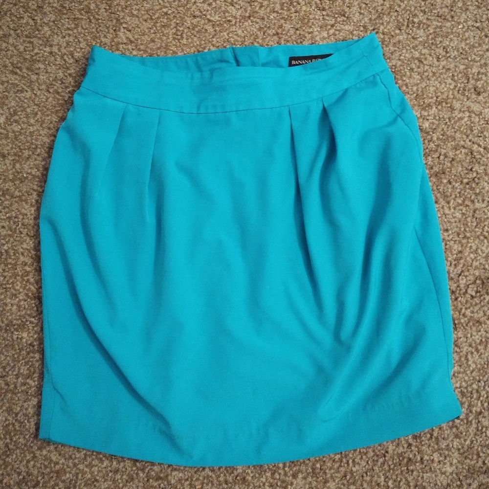 Banana Republic Size 4 Aqua Blue Mini Skirt